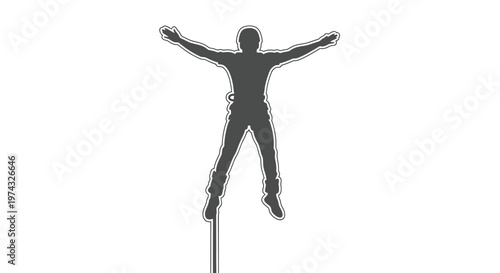 Bungee Jumping Silhouette Adventure Excitement Freedom Thrill Rush