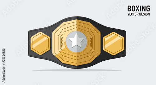 Champion Boxing Belt Award Graphic Design Victory Prize