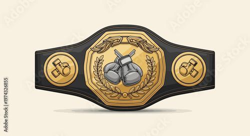 Champion Boxing Belt Award For Top Fighter And Sports Victory