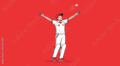 Catching A Cricket Ball A Moment Of Triumph