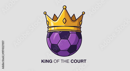 Champion Soccer Ball Wearing Golden Crown Symbolizing Victory And Royalty
