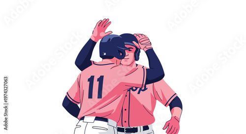 Celebrating Baseball Victory Teamwork And Sportsmanship On Field Success