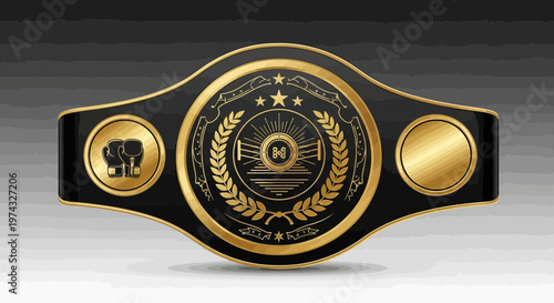 Championship Boxing Belt Award Luxury Gold Design For Victorious Fighter
