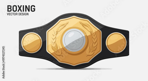 Championship Boxing Belt Vector Design