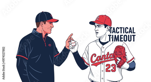 Coach And Player Baseball Strategy Discussion