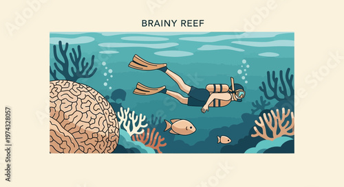 Clever Diver Explores Mindful Ocean Depths Filled With Knowledge