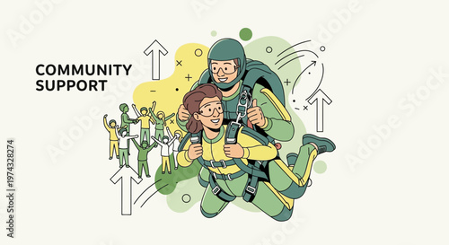 Community Support Encourages Leap Of Faith Tandem Skydive Adventure