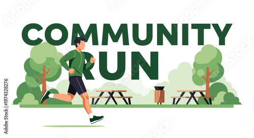 Community Fun Run In The Park Gathering Active Lifestyle Outdoors