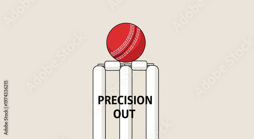 Cricket Wicket Precision Out Illustration