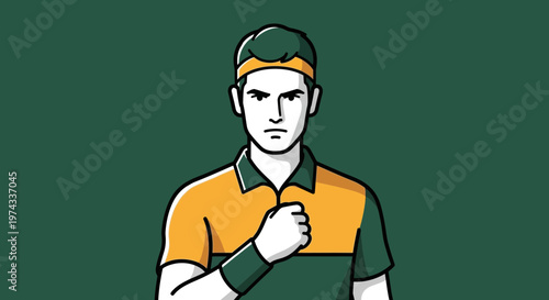 Determined Athlete Showing Strength and Focus In Action