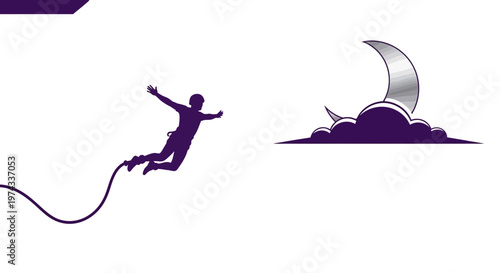 Daredevil Plunges Into Night Sky With Crescent Moon