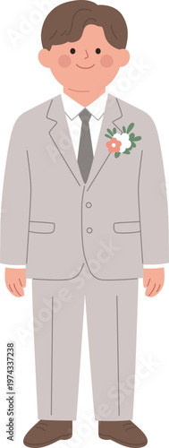 vector illustration of a man in a suit
