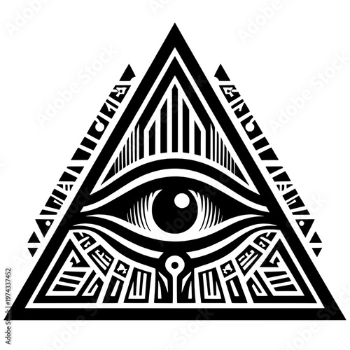 Silhouette of conspiracy symbol