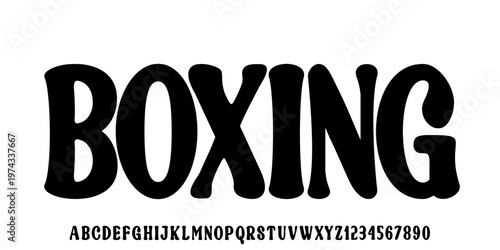 Boxing Font. Groovy Font. Graffiti Font. Creative Hand Drawn Uppercase,lowercase .Street Art Classic Lettering Fashion Designs Typography modern serif decorative vintage concept vector illustration