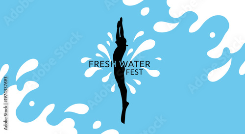 Dive Into Refreshing Waters A Dynamic Splash And Diver Celebration