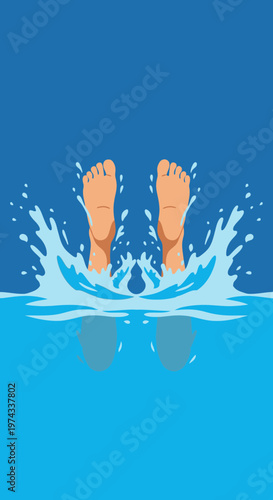 Diving Into Refreshing Blue Waters Creating Splash and Joyful Moments