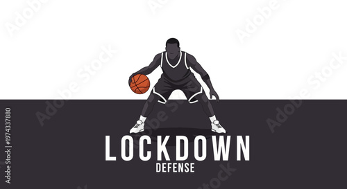 Dominant Basketball Player Executing Lockdown Defense Strategy