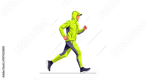 Dynamic Athlete In Motion Mid Stride Capturing Energetic Running