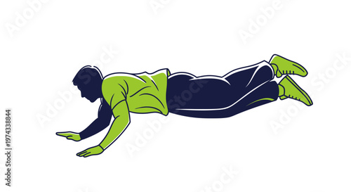 Dynamic Athlete Action Pose Illustration Of A Person In Motion