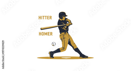 Dynamic Baseball Hitter Swinging Bat Capturing Homer Moment