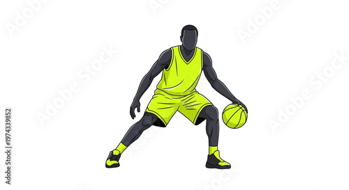 Dynamic Basketball Player Illustration In Action