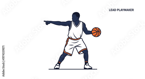 Dynamic Basketball Player Executing Strategic Playmaking