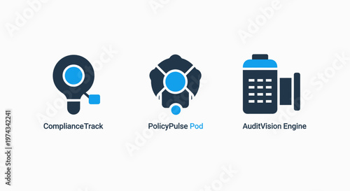 Icons for compliance, policy, and auditing functions in business operations