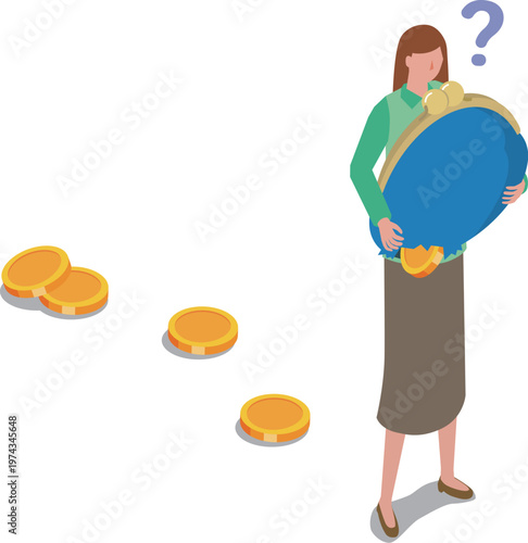 お金がたまらない女性