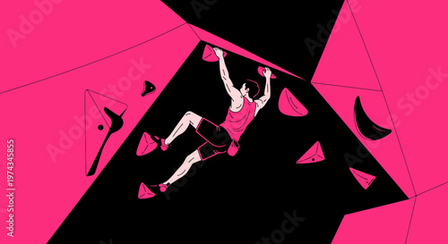 Dynamic Bouldering Action Dynamic Climbing Athleticism Intense Vertical Challenge