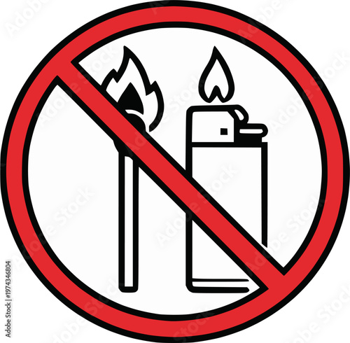 no fire allowed symbol vector design 