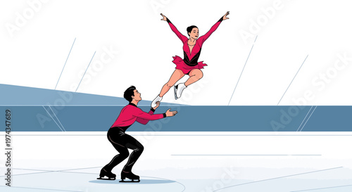 Dynamic Duo Performs Graceful Figure Skating Routine