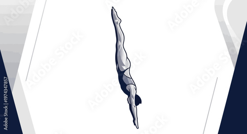 Dynamic Diver In Mid-Air Captures Athletic Grace And Precision