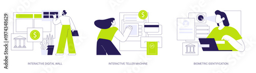 Smart banking isolated cartoon vector illustrations se