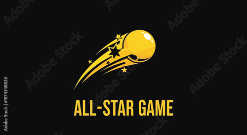 Dynamic Golden Shooting Star Emblem For All Star Game