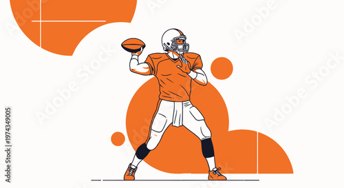 Dynamic Football Player Action Shot Graphic Design Elements