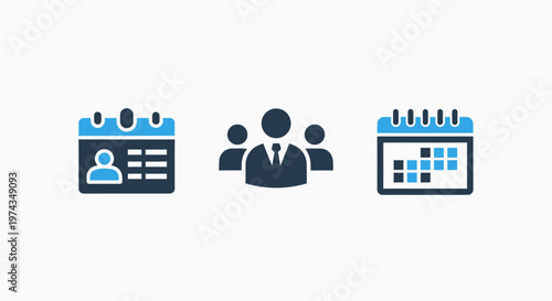 Professional identification and scheduling icons
