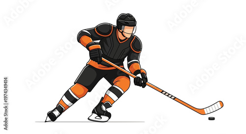 Dynamic Hockey Player Action Shot Capturing Sport Competition