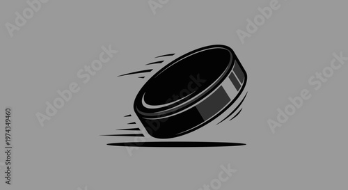 Dynamic Ice Hockey Puck Motion Graphic Artwork For Sports Enthusiasts