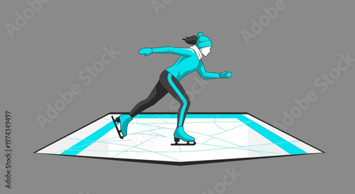 Dynamic Ice Skater Captures Speed And Agility On The Rink