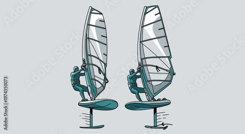 Dynamic Hydrofoil Windsurfing Duo Capturing the Thrill Of The Sport