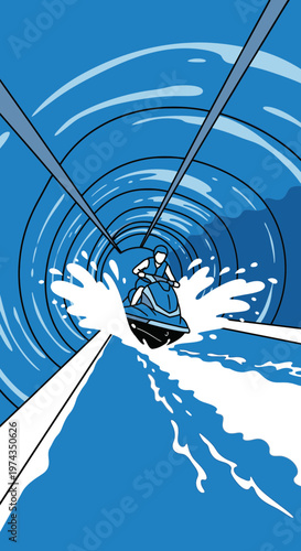 Dynamic Jet Ski Ride Through Tunnel Watersport Thrills