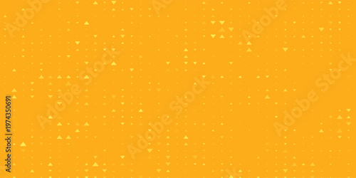 Yellow orange halftone pattern. Retro comic gradient background. Square pixilated dot cartoon texture. Pop art faded gradient pattern. Eps 10.