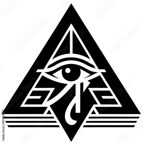 Eye of Horus triangle silhouette