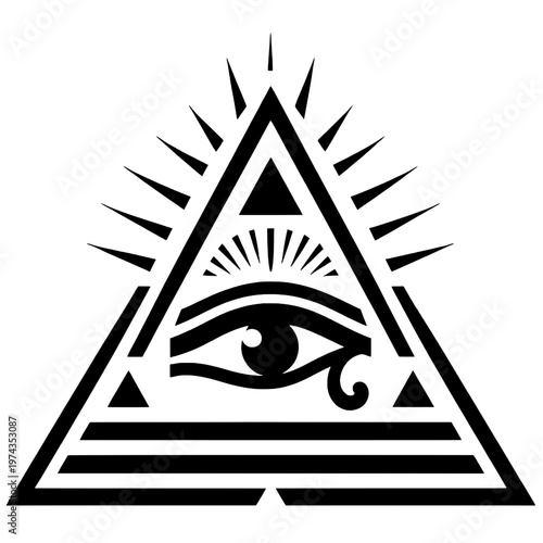 Eye of Horus triangle silhouette