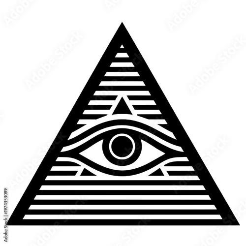 Eye of Horus triangle silhouette