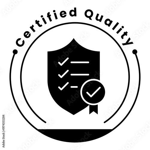 Certified Quality Icon. Quality, Certification, Approval Symbol. Illustration for Assurance Concept.