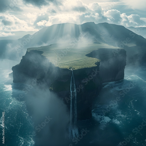 Wallpaper Mural Glacier landscape in southern Iceland with ocean waves clouds and rocky coast scenery Torontodigital.ca