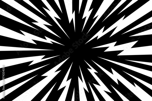 Фотография Speed line jagged lightning background