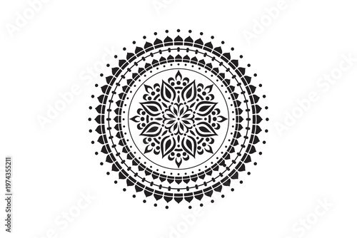 Elegant Floral Mandala Circular Ornament Vector Design
