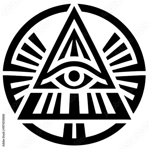 Eye of Horus triangle silhouette